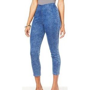 G by Giuliana Retro Slim Crop Pant w/Hide & Chic Waist 775-646 Indigo Wash 16P